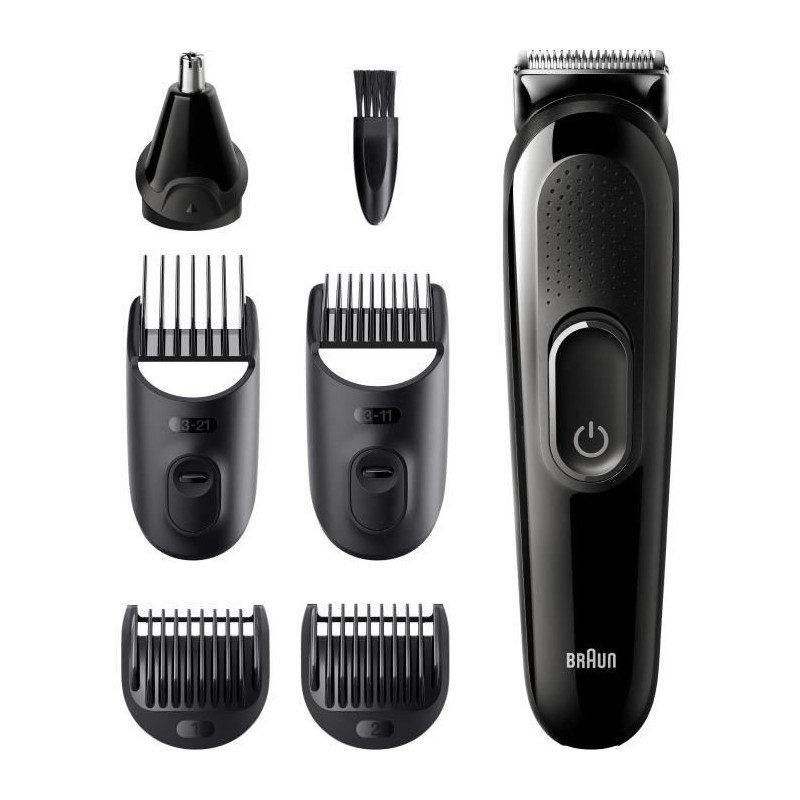 Braun 3 MGK3322 Tondeuse a Barbe 6-En-1 Pour Homme, Tondeuse Pour Visage, Cheveux