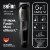 Braun 3 MGK3322 Tondeuse a Barbe 6-En-1 Pour Homme, Tondeuse Pour Visage, Cheveux