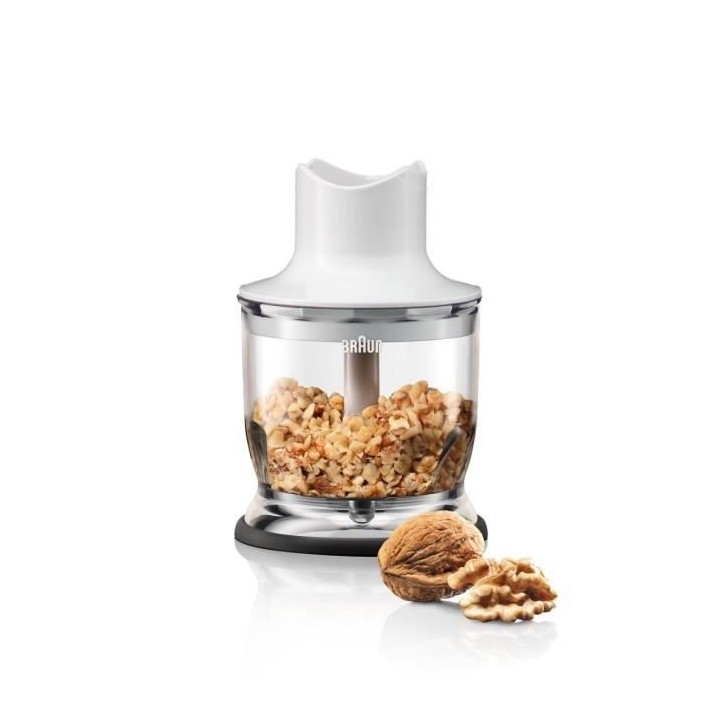 BRAUN Mixeur plongeant avec hachoir Omelette - MQ3025WH - Blanc et Ble