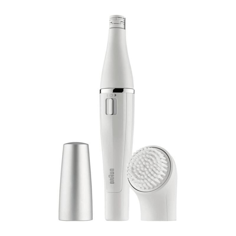 Braun FaceSpa 810 Épilateur Électrique Femme Visage et Épilation, Brosse Nettoyante, Pour Épilation et Nettoyage Du Visage