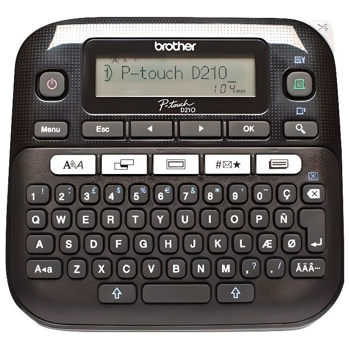 Brother Etiqueteuse portable PT-D210 - Transfert thermique - Monochrom