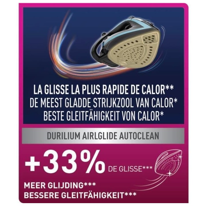 CALOR FV5695C0 Fer a repasser TURBO PRO Anti Calc 3000 W Aqua Metal