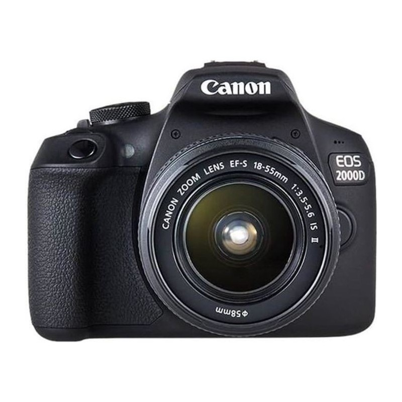 CANON EOS 2000D 24,1 mégapixels - Wi-Fi - NFC + Objectif EF-S 18-55 IS II