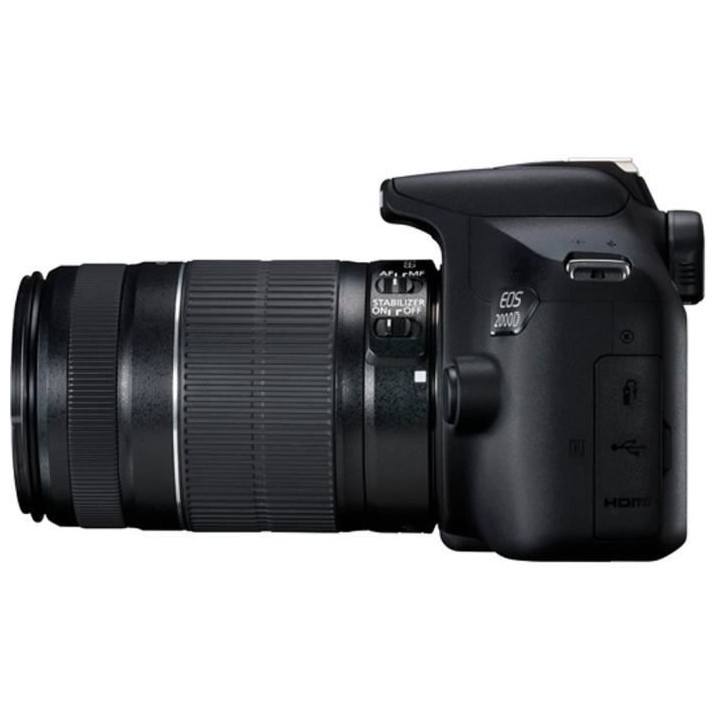 CANON EOS 2000D 24,1 mégapixels - Wi-Fi - NFC + Objectif EF-S 18-55 I