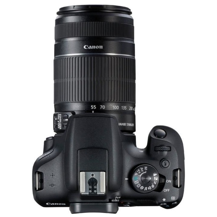 CANON EOS 2000D 24,1 mégapixels - Wi-Fi - NFC + Objectif EF-S 18-55 I