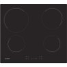 CANDY CH64CCB Plaque de cuisson vitrocéramique - 4 zones - 6500 W - L 56 x P 49 cm - Revetement verre - Noir