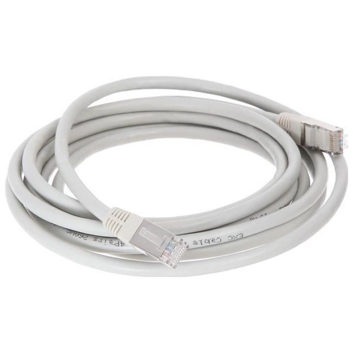 Câble RJ45 CONTINENTAL EDISON cat.6 blindé FTP 3 m