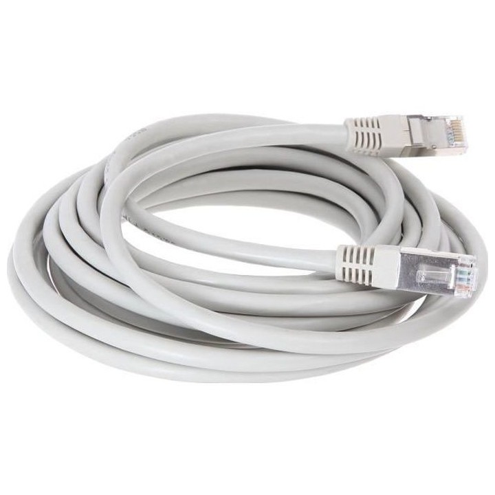 Câble RJ45 CONTINENTAL EDISON cat.6 blindé FTP 5 m