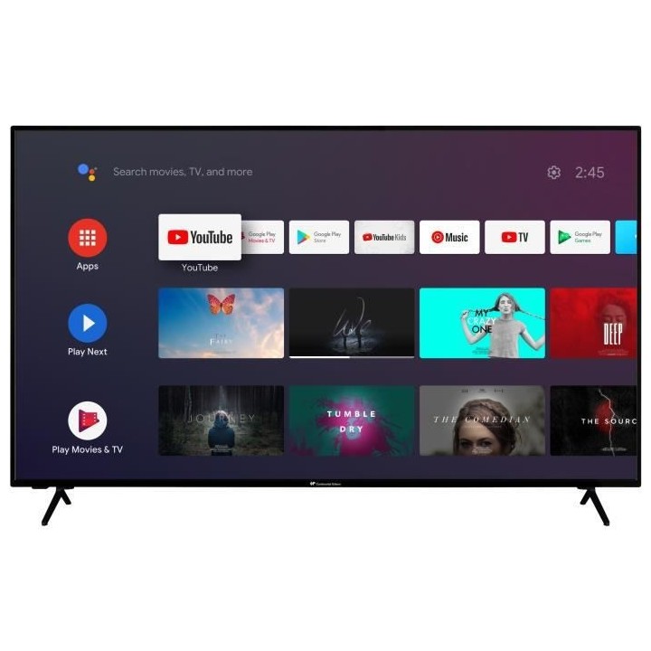 CONTINENTAL EDISON Smart Android- TV LED 65' (164 cm) UHD 4K (3840 x 2