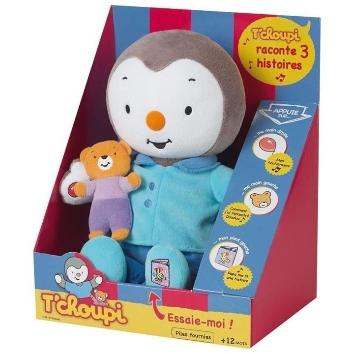 T'CHOUPI Peluche Raconte moi une histoire ± 30 cm