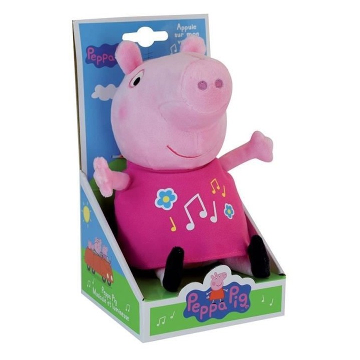 Jemini PEPPA PIG Peluche 25cm musicale & lumineuse