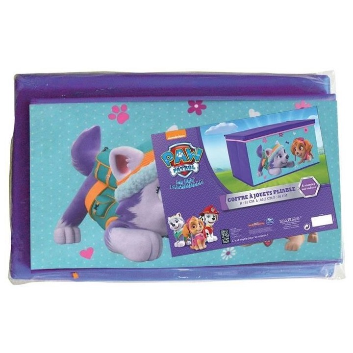 Fun House Pat Patrouille fille coffre a jouets pliable pour enfant