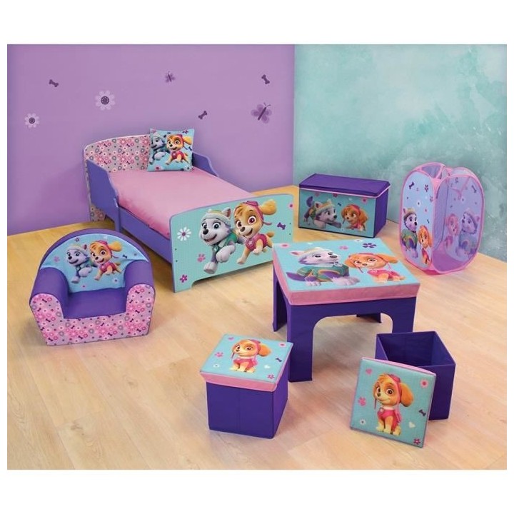 Fun House Pat Patrouille fille coffre a jouets pliable pour enfant