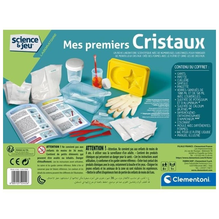 Clementoni - Science & Jeu - Mes premiers cristaux