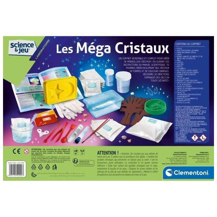 Clementoni - Science & Jeu - Les méga cristaux