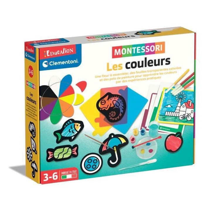 CLEMENTONI - PRESCHOOL GAMES - Les couleurs -52610. Dimensions : 34 x