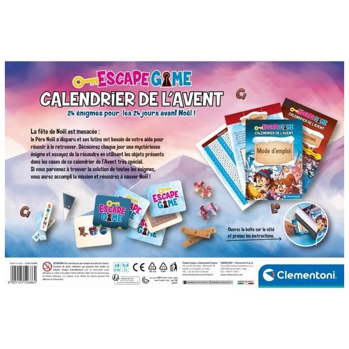 Clementoni - Calendar Escape Game - 52686