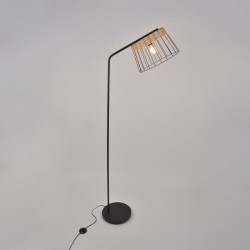 COREP Lampadaire en métal Indah - H 171 cm - E27 - 60 W - Noir mat