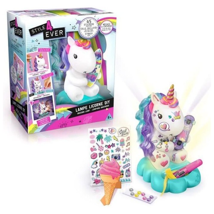 STYLE 4 EVER Lampe Licorne DIY a décorer