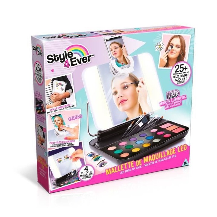 Canal Toys- Mallette de maquillage avec miroir LED lumineux et porte-t