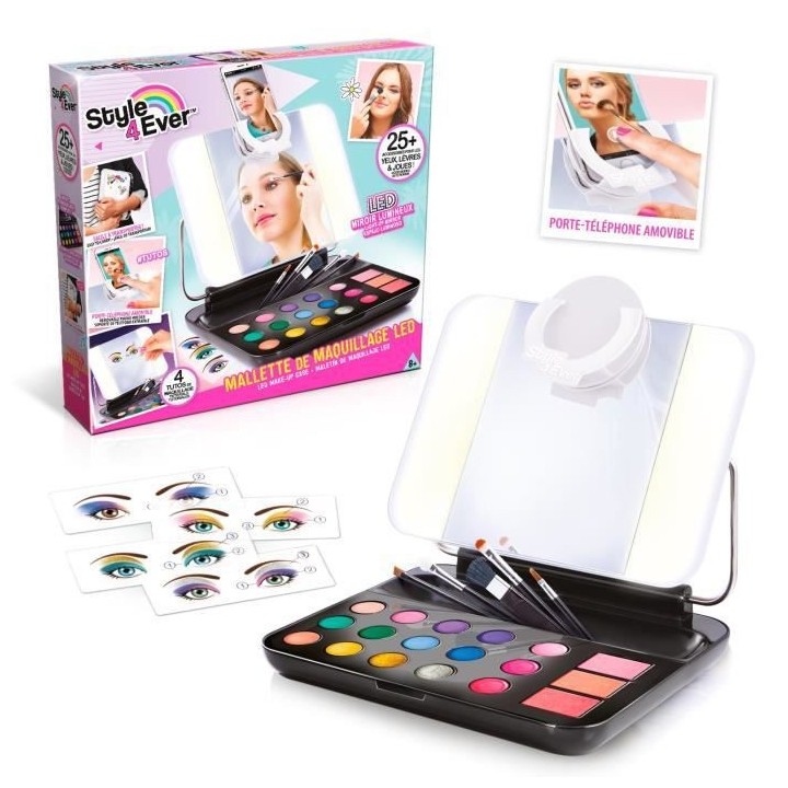 Canal Toys- Mallette de maquillage avec miroir LED lumineux et porte-t