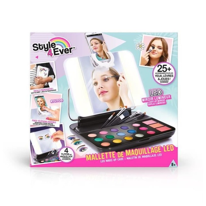 Canal Toys- Mallette de maquillage avec miroir LED lumineux et porte-t