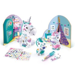 Canal Toys - La Famille Licorne - Figurines Maman licorne et de ses deux bébés a décorer - Style 4 Ever- des 6 ans - OFG252