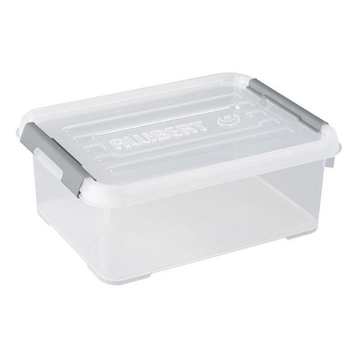CURVER | HANDY PLUS 12L CLIPS GRIS, Rangement, Transparent, 40 x 29 x