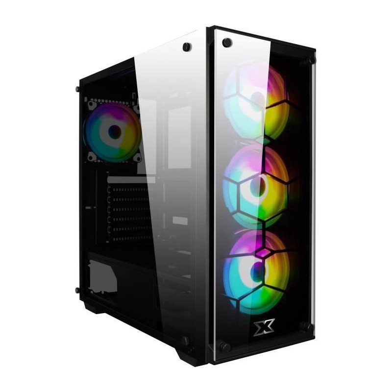 XIGMATEK BOITIER PC Venom X - Moyen Tour - Noir - Verre trempé - Format E-ATX (C-XT-VENOMX-BK)