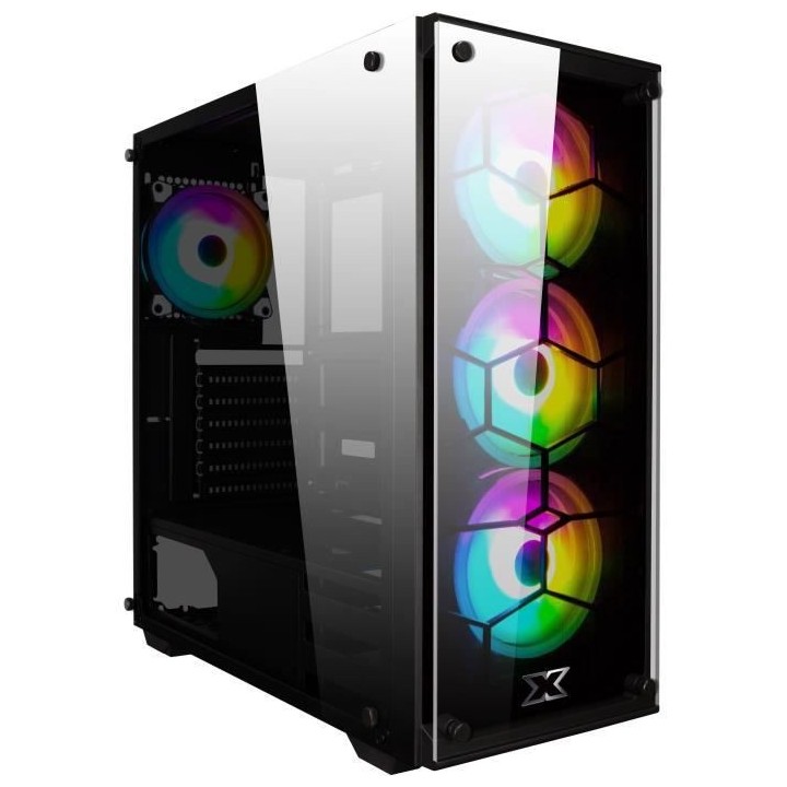 XIGMATEK BOITIER PC Venom X - Moyen Tour - Noir - Verre trempé - Form