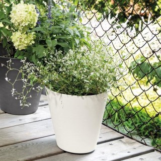 DEROMA Pot de fleurs Save R bianco a réserve d'eau - Coloris blanc -