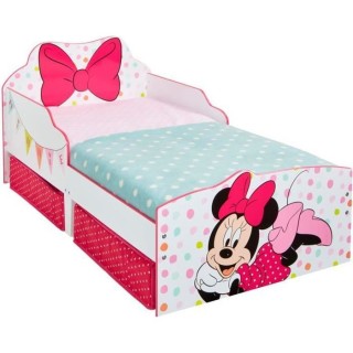 Minnie Mouse - Lit 70x140cm pour enfants avec espace de rangement sous