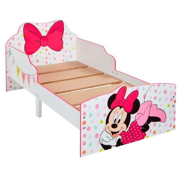 Minnie Mouse - Lit 70x140cm pour enfants avec espace de rangement sous
