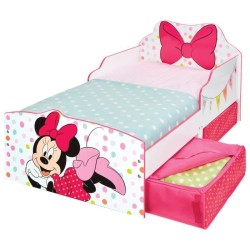 Minnie Mouse - Lit 70x140cm pour enfants avec espace de rangement sous le lit