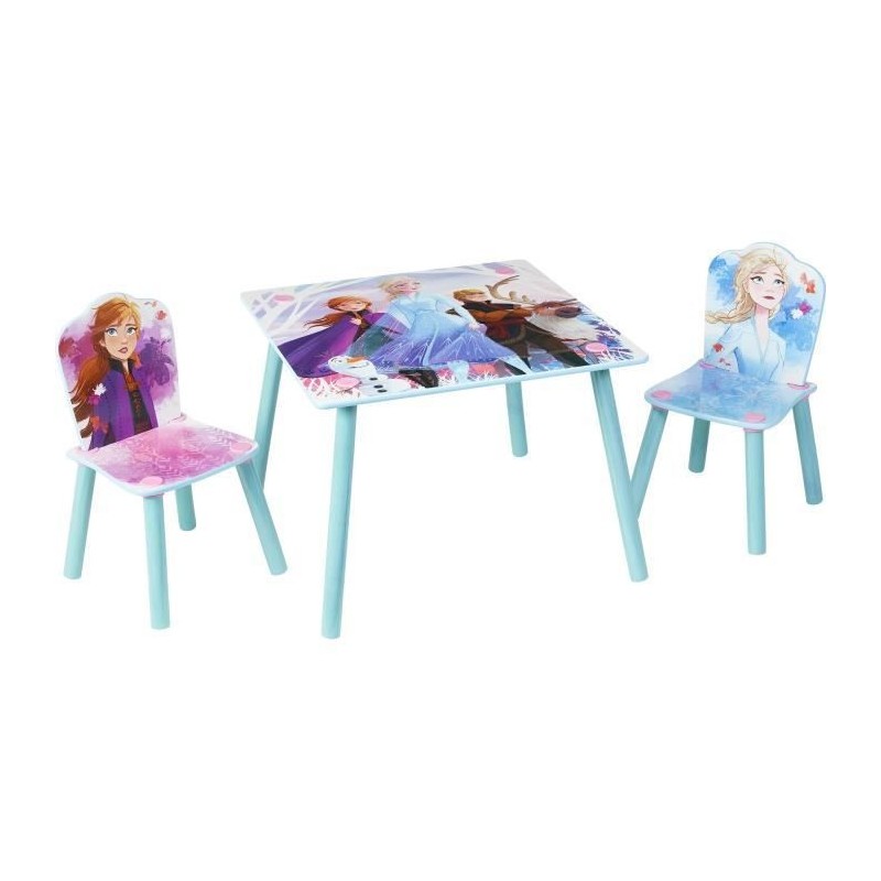 Disney La Reine des Neiges 2 - Ensemble d'une table et 2 chaises pour enfants