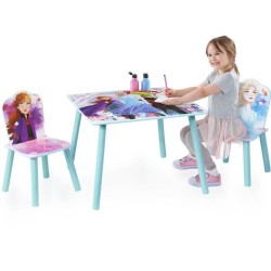 Disney La Reine des Neiges 2 - Ensemble d'une table et 2 chaises pour enfants