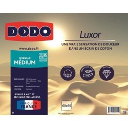 DODO Oreiller LUXOR 60x60 cm - 100% Coton - Effet Duvet