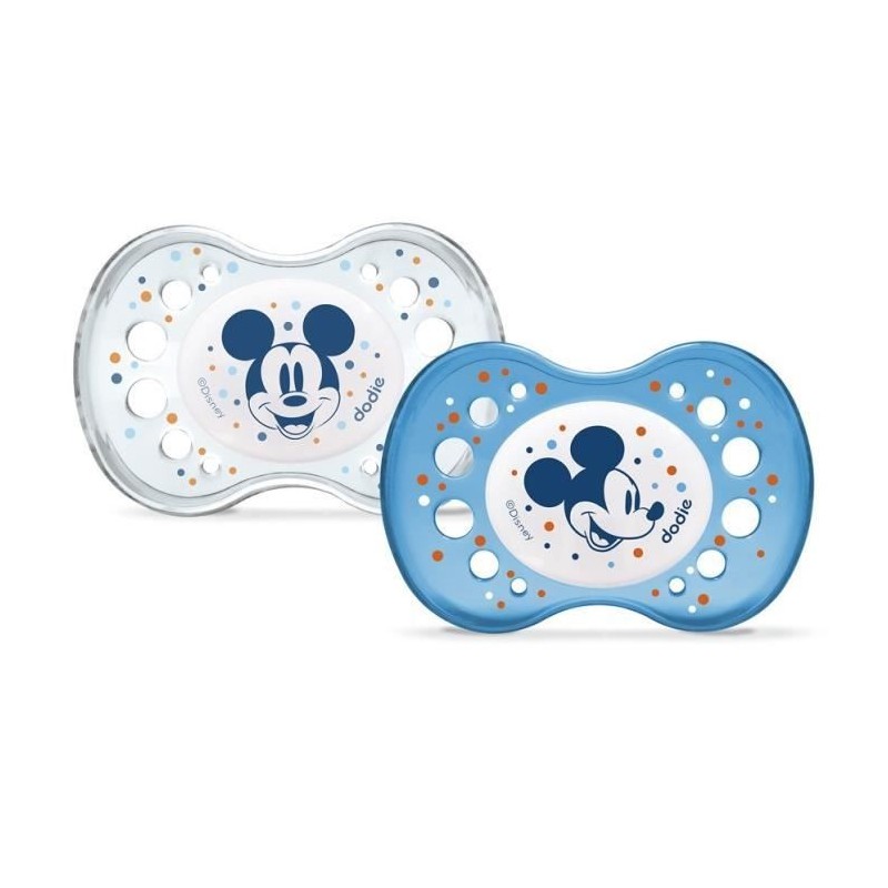 Dodie Sucette Anatomique Nuit +18m Mickey Lot de 2