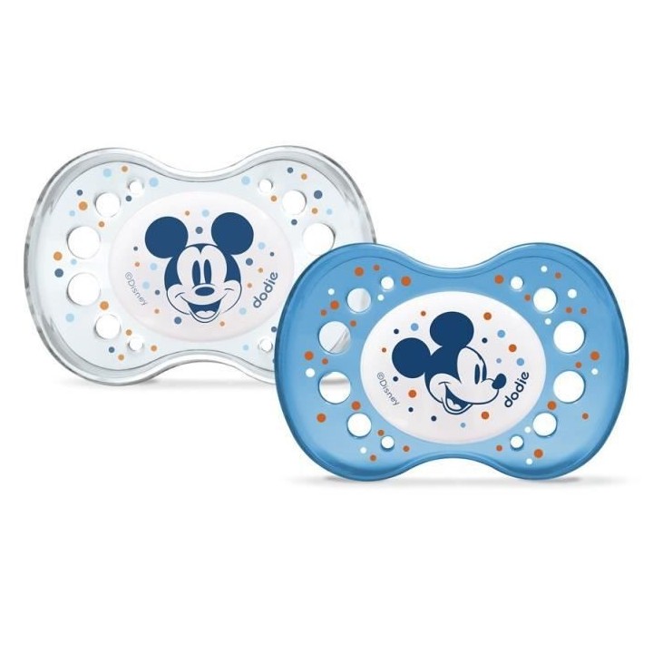 Dodie Sucette Anatomique Nuit +18m Mickey Lot de 2