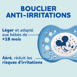 Dodie Sucette Anatomique Nuit +18m Mickey Lot de 2