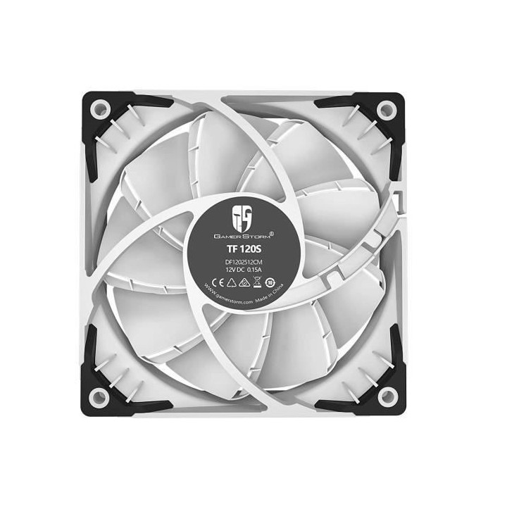 DEEPCOOL TF120S Blanc - Ventilateur 120mm pour boitier