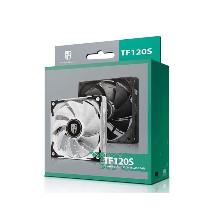 DEEPCOOL TF120S Blanc - Ventilateur 120mm pour boitier