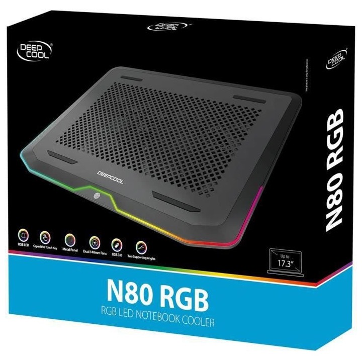 DEEPCOOL N80 RGB - Support ventilé pour ordinateur portable