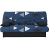 Banquette clic clac 3 places - tissu Bikini bleu - Style contemporain - L 190 x P 92 cm - DREAM