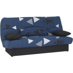 Banquette clic clac 3 places - tissu Bikini bleu - Style contemporain - L 190 x P 92 cm - DREAM