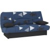 Banquette clic clac 3 places - tissu Bikini bleu - Style contemporain - L 190 x P 92 cm - DREAM