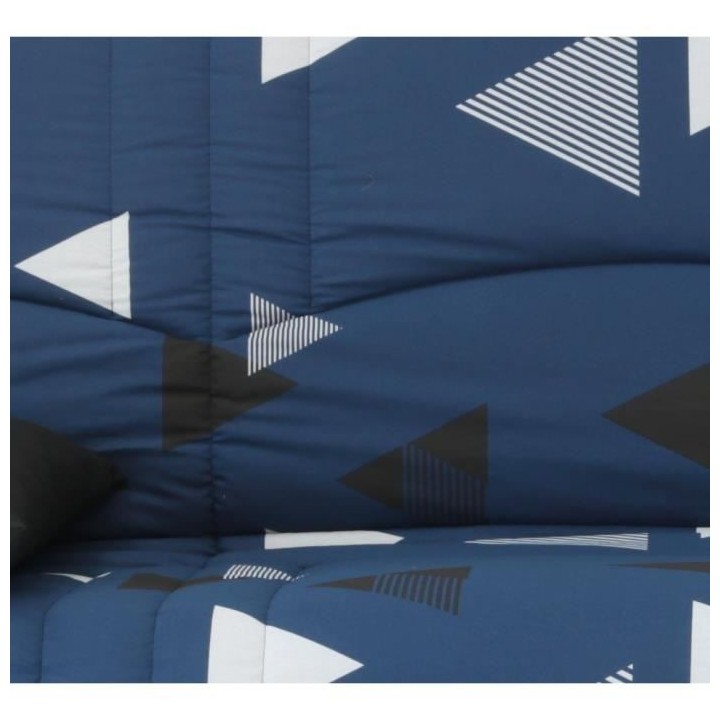 Banquette clic clac 3 places - tissu Bikini bleu - Style contemporain