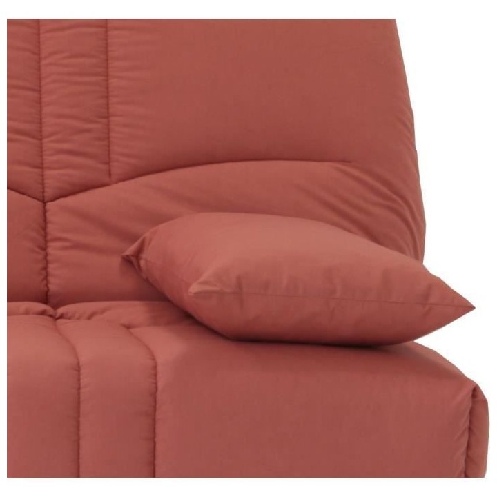 Banquette clic clac 3 places - tissu Terracotta - Style contemporain -