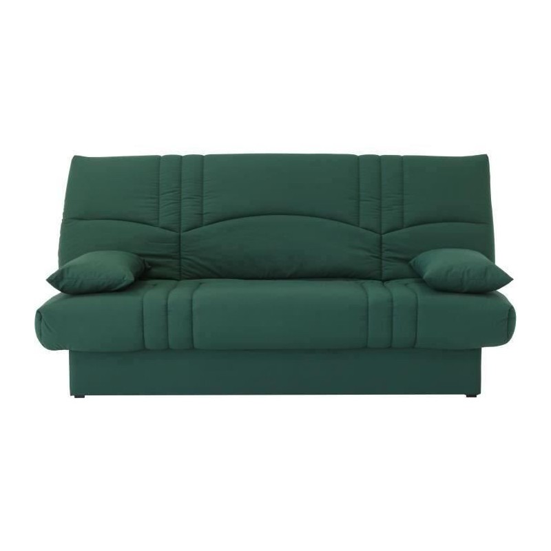 Banquette clic clac 3 places - tissu Vert foret - Style contemporain - L 190 x P 92 cm - DREAM