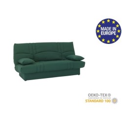 Banquette clic clac 3 places - tissu Vert foret - Style contemporain - L 190 x P 92 cm - DREAM